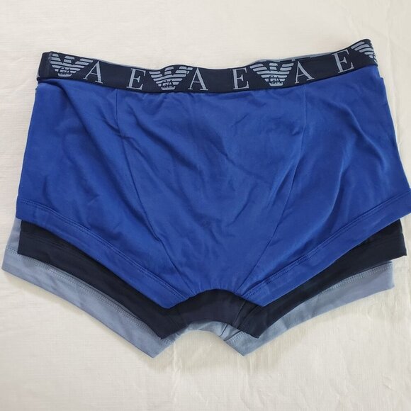 Emporio Armani Men's Multicolor Boxer Brief Trunk Bold Monogram Pack Of 3 (CJ-1) - Picture 3 of 9